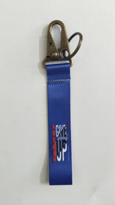 Never Give Up Hook Keytag Antique Gold